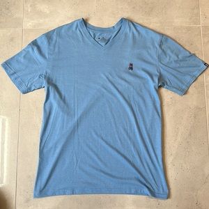 Psycho Bunny XL Shirt V-Neck Baby Blue Slightly Used